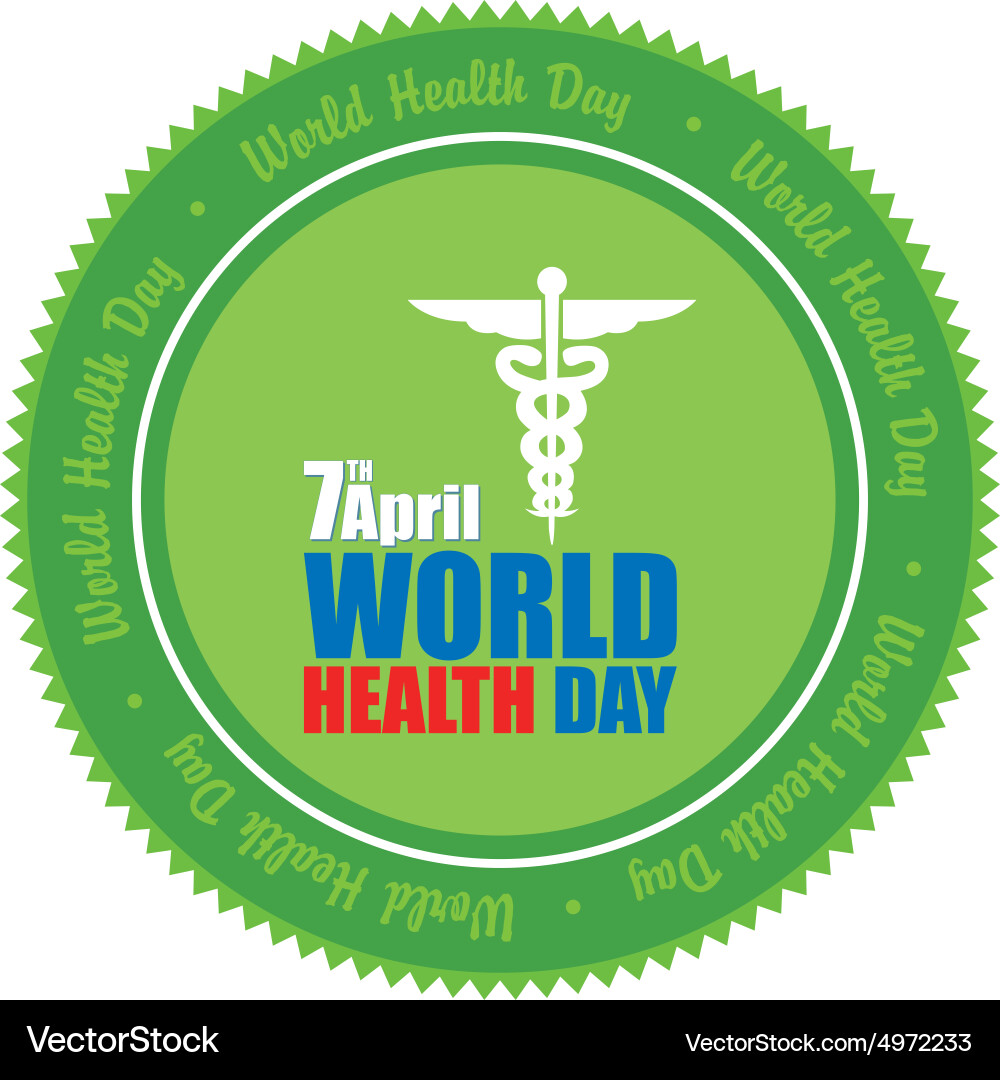 Isolated label with text and elements for world vector image