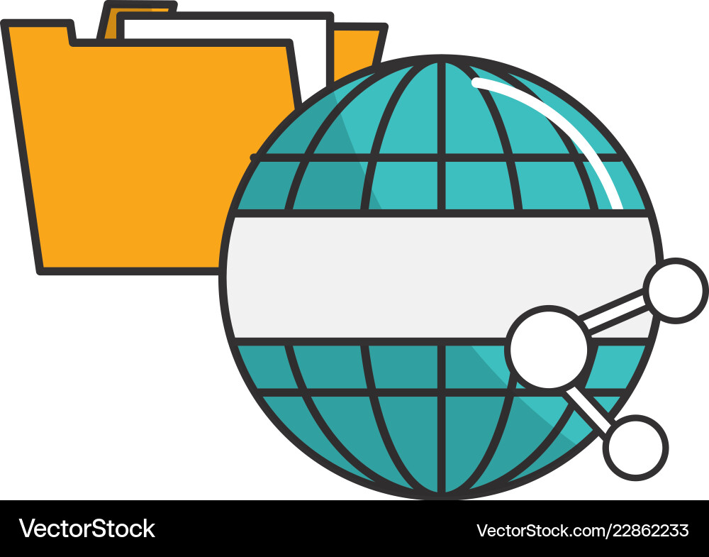 Isolated web hosting design vector image