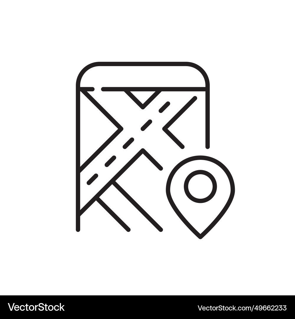 Navigation app for smartphone path and map Navigation app for smartphone path and map vector image