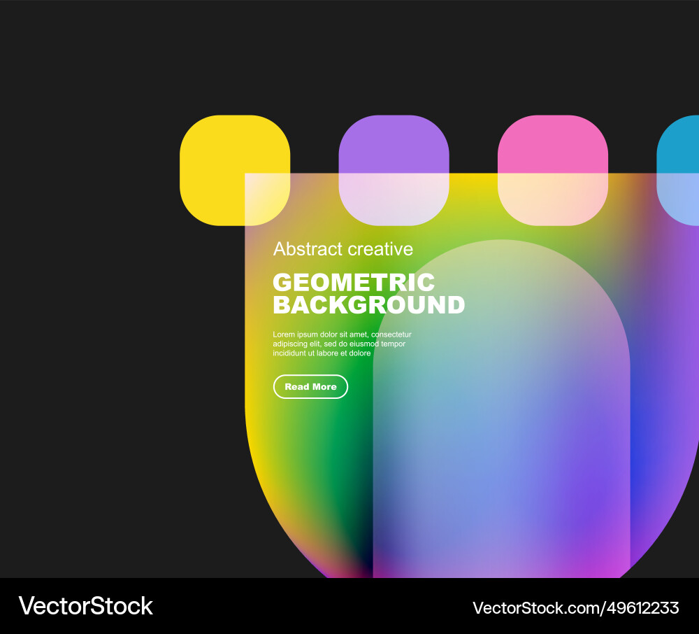 Round triangle and square composition Round triangle and square composition Vector Image