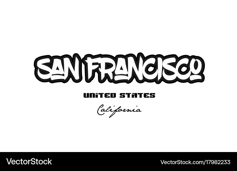 San Francisco City Typography Vector Image