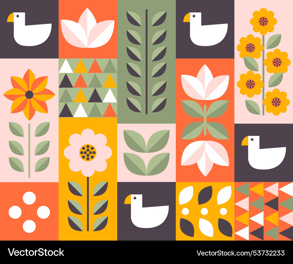 Scandinavian seamless pattern repeating design Scandinavian seamless pattern repeating design vector image