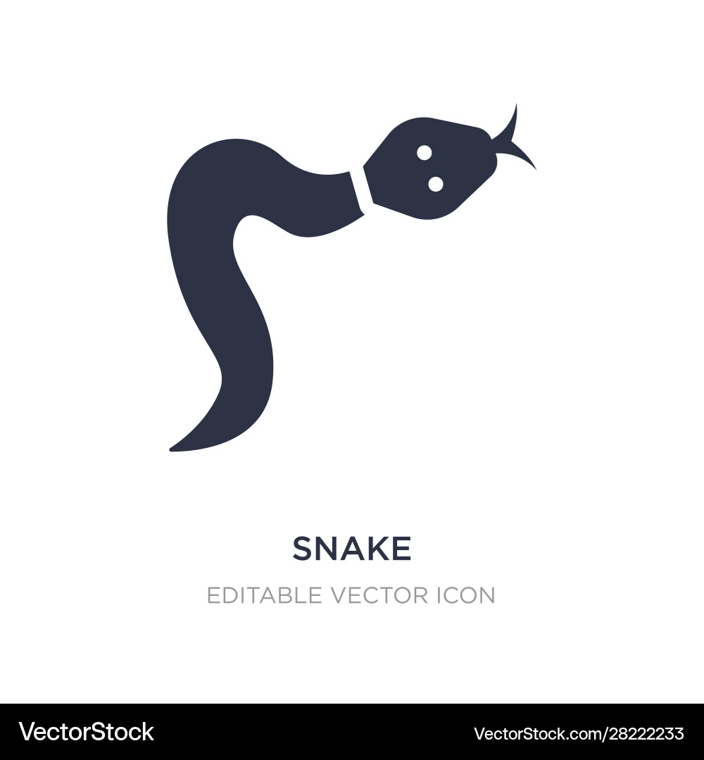 Snake icon on white background simple element Vector Image
