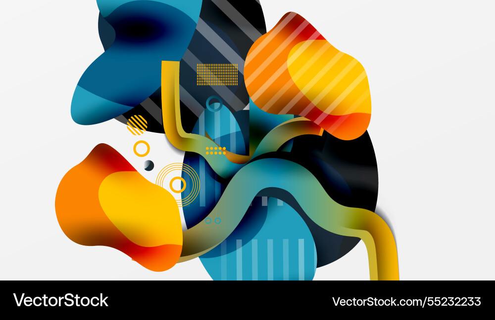 Vibrant abstract background overlapping shapes Vibrant abstract background overlapping shapes vector image