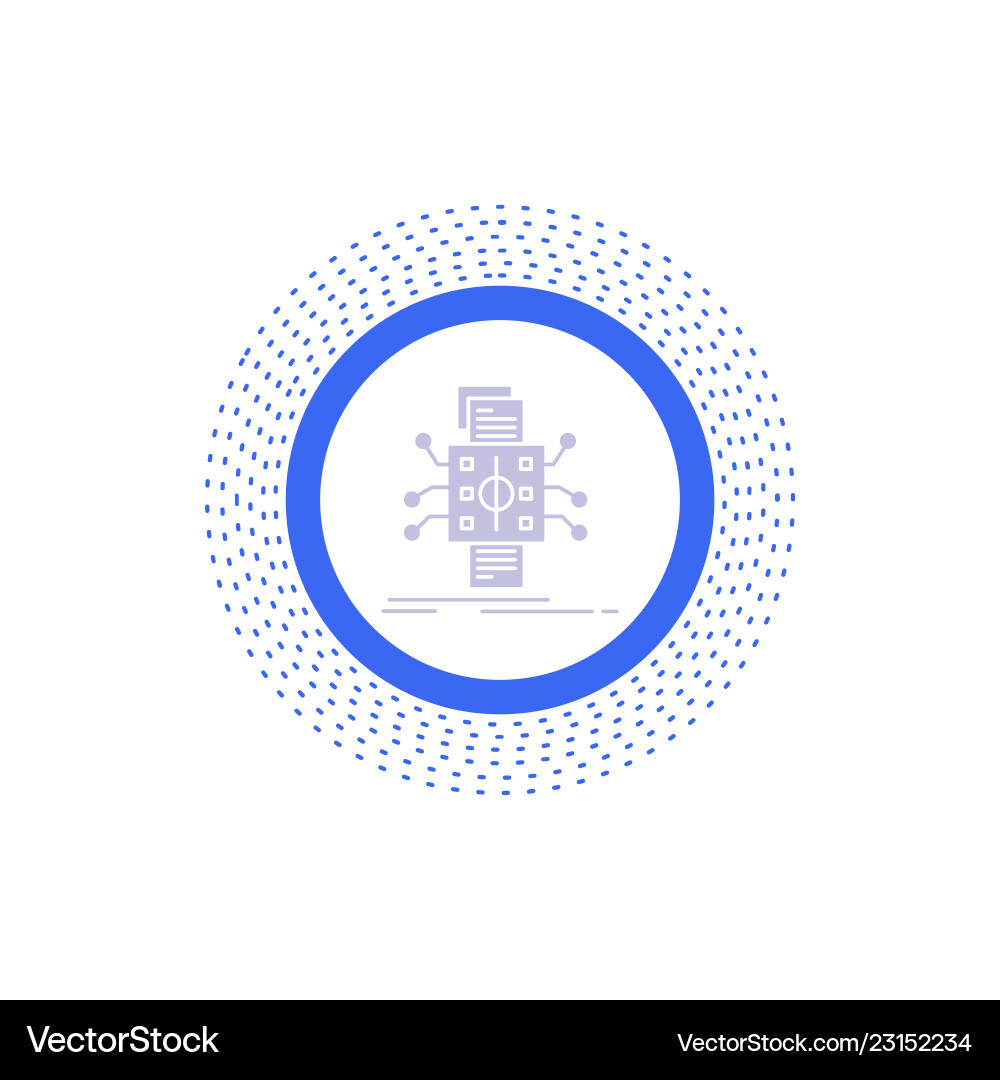 Analysis data datum processing reporting glyph Analysis data datum processing reporting glyph vector image