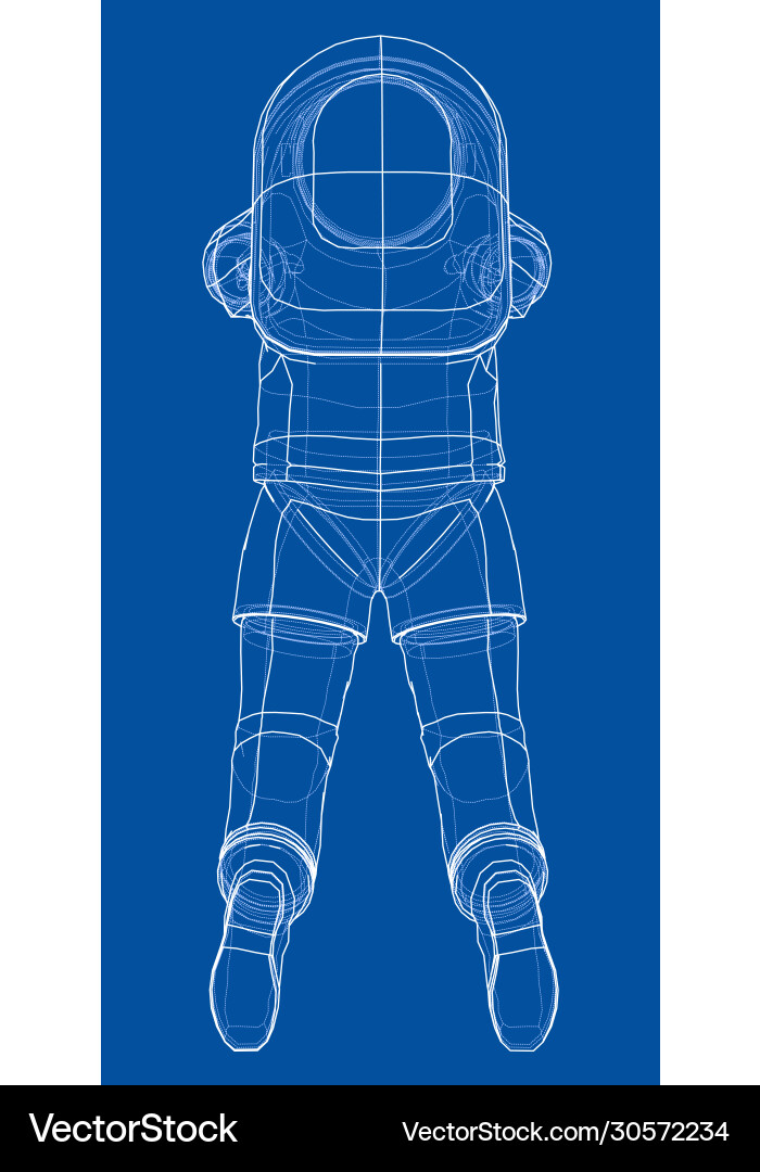 Astronaut concept rendering 3d vector image