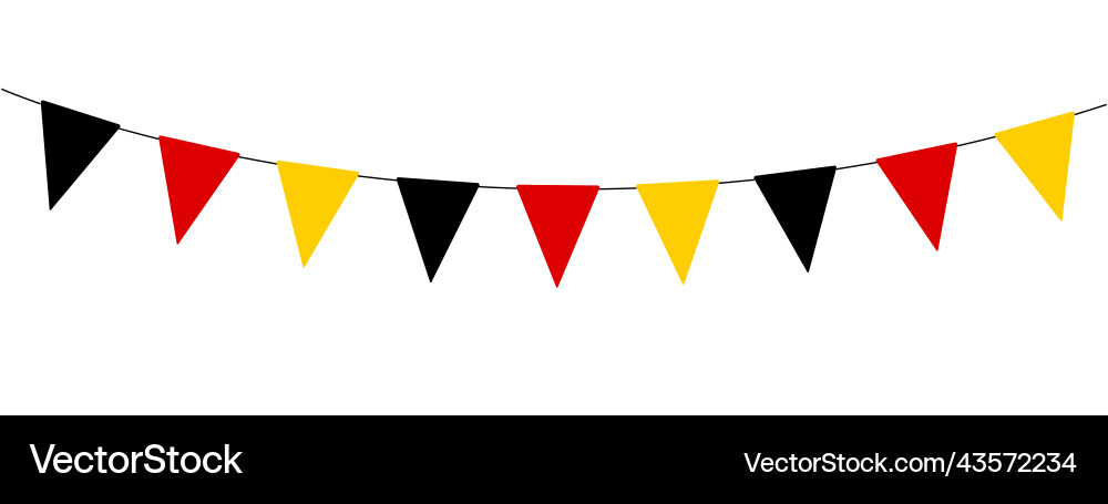 Bunting garland string of triangular flags Bunting garland string of triangular flags Vector Image