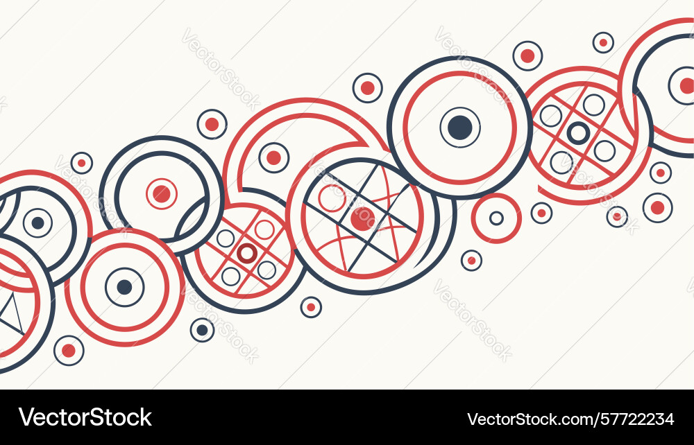 Dynamic abstract circular gear-like elements vector image