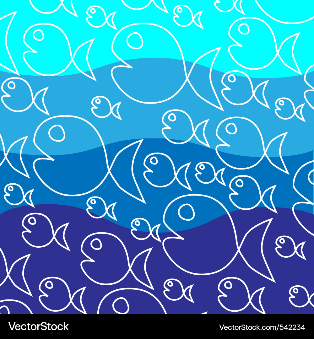 Fish wallpaper Vector Image