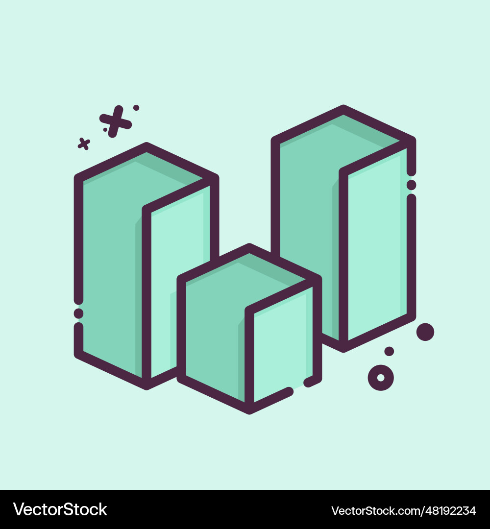 Icon 3d visualication related to visualization Vector Image