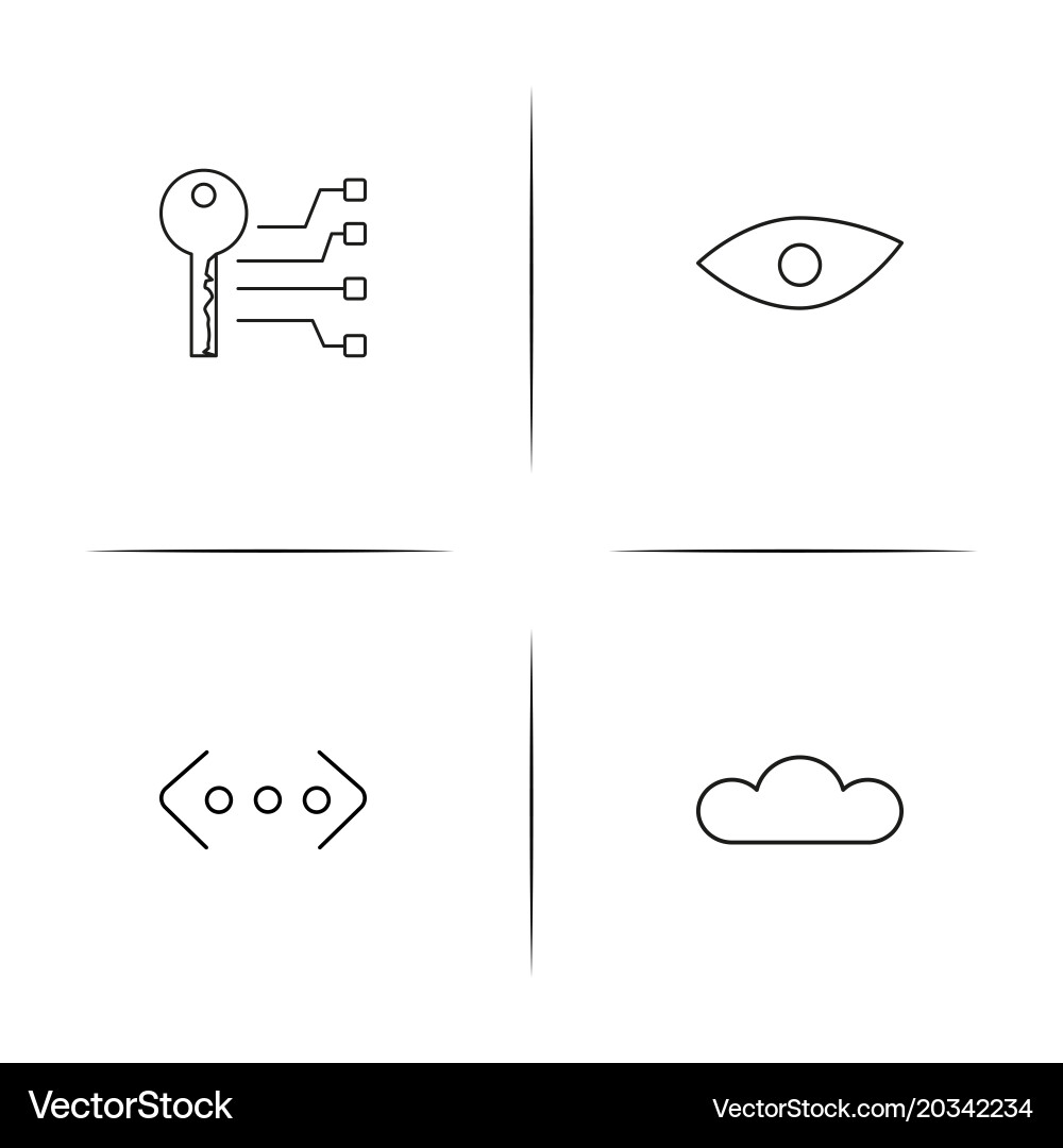 Internet technologies simple linear icon vector image