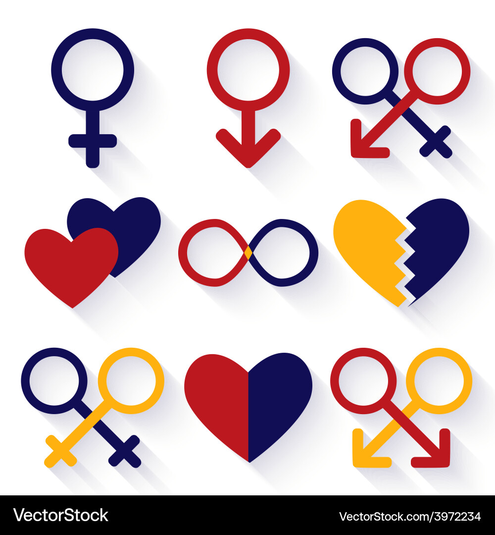 Male and female sex symbol vector image