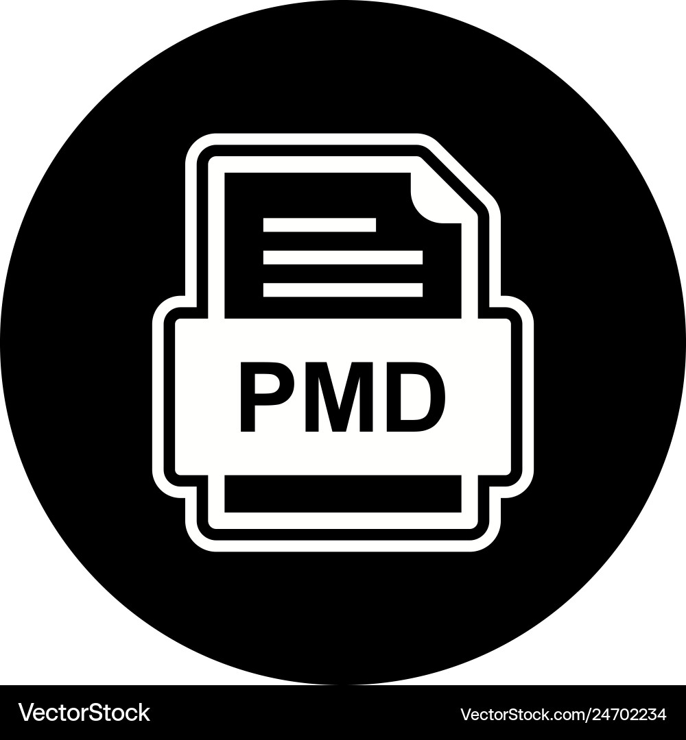 Pmd file document icon vector image
