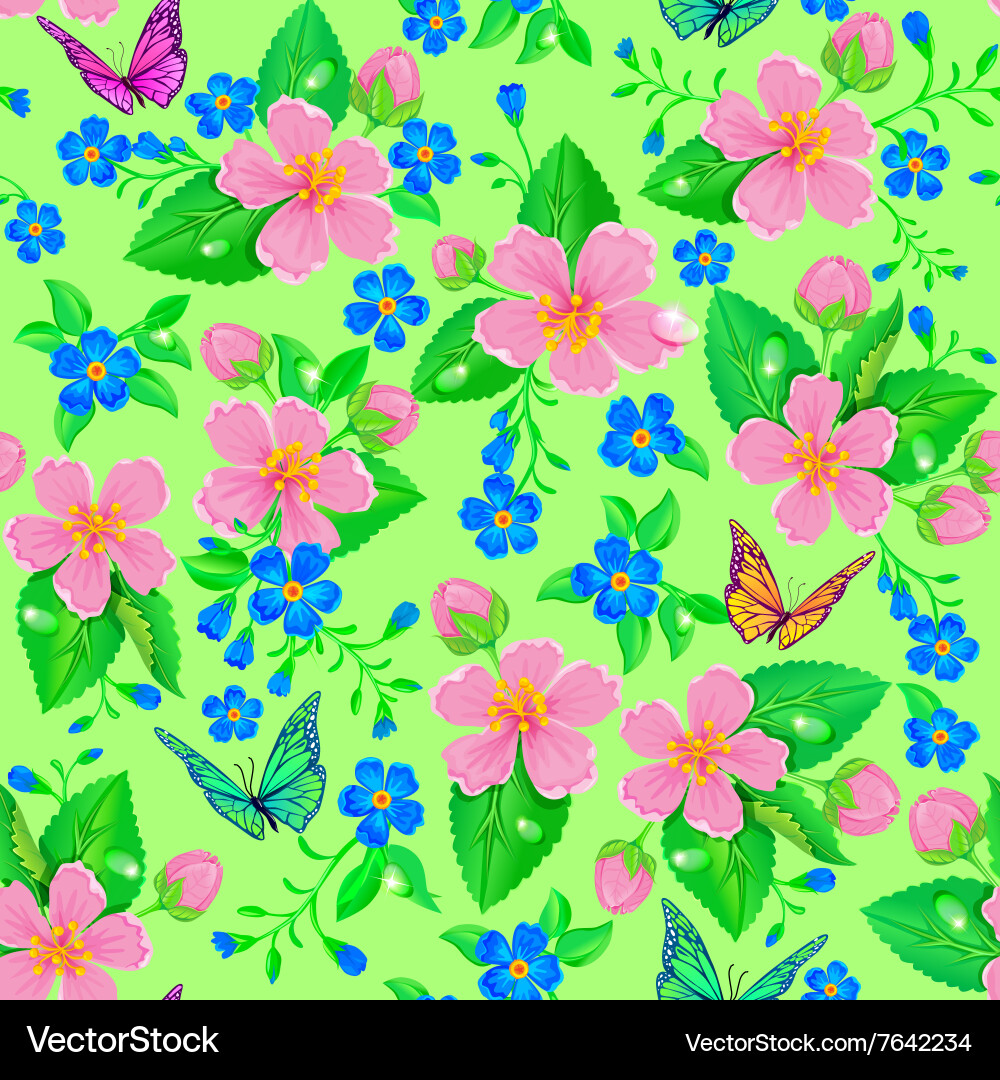 Spring Floral Pattern Royalty Free Vector Image