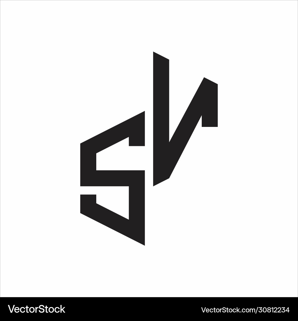 Sv initial letters logo monogram with up to down Vector Image