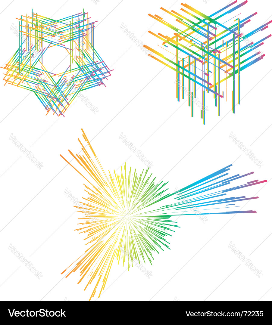 Abstract line vector image