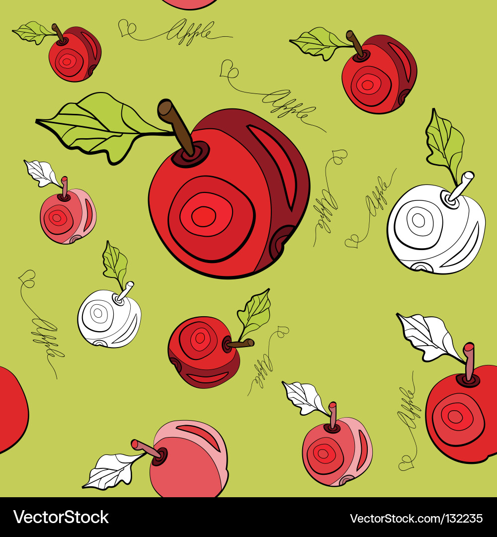 Apple pattern Vector Image