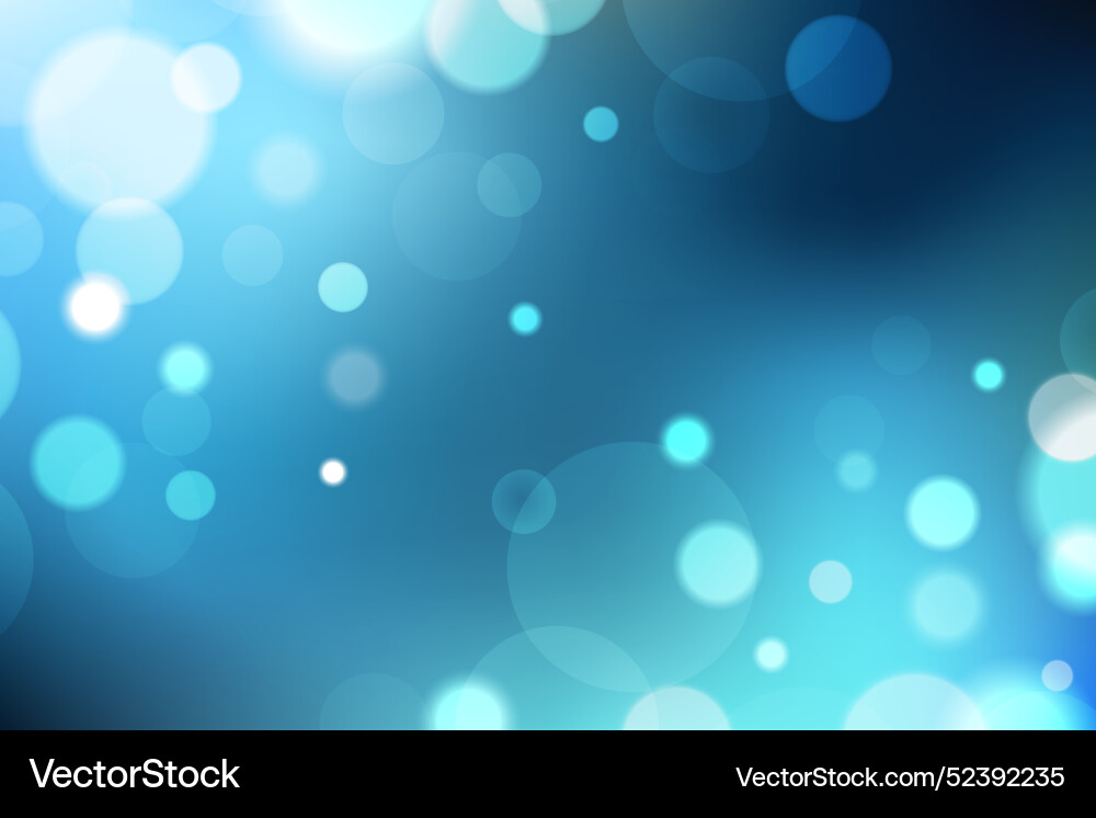 Bokeh effect screensaver in gradient vector image