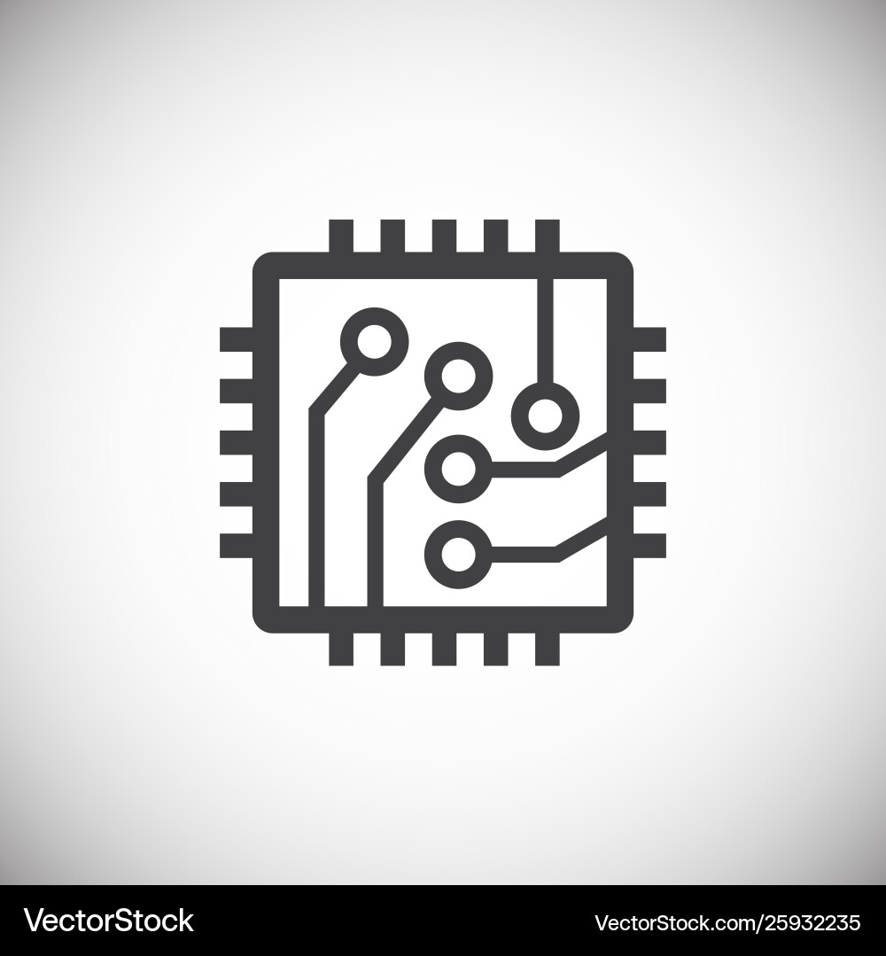 Computer chip related icon on background Computer chip related icon on background vector image