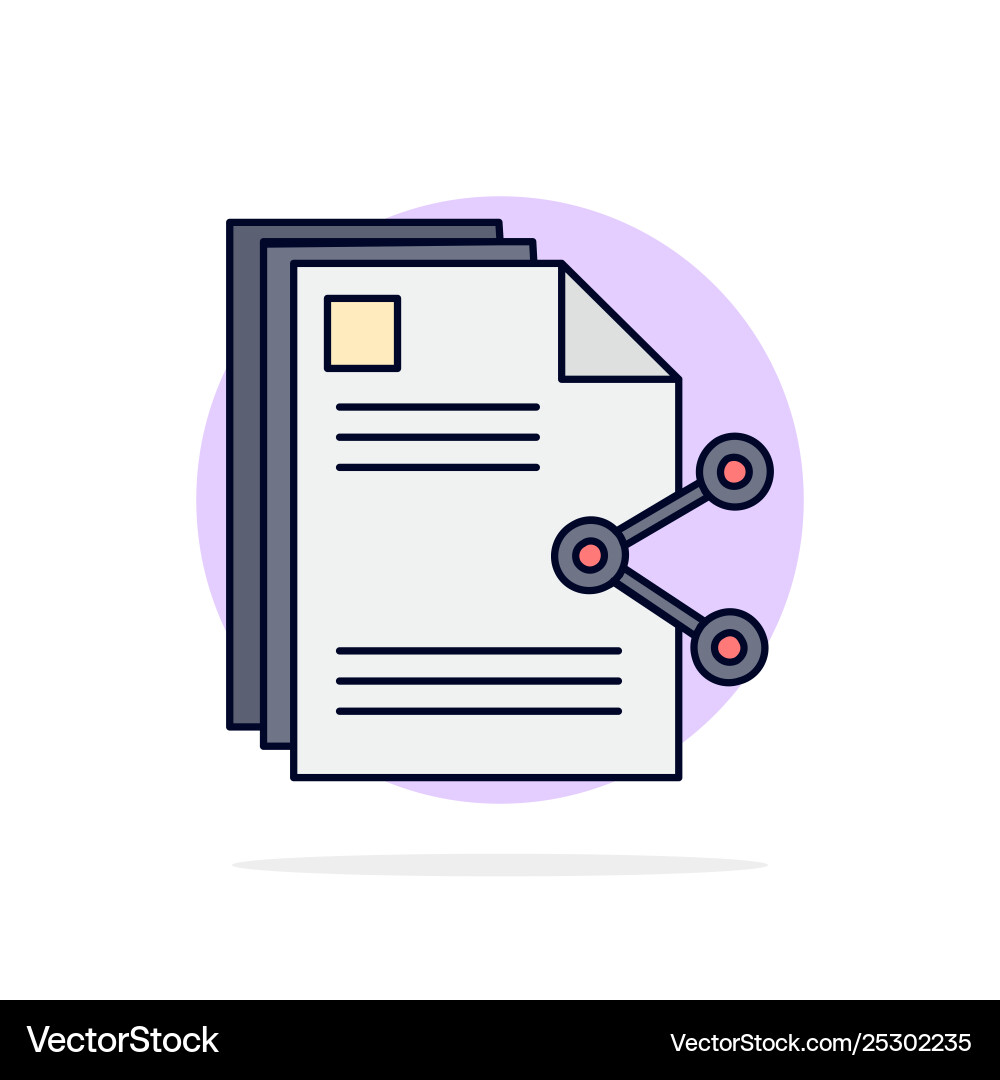 Content files sharing share document flat color Content files sharing share document flat color Vector Image