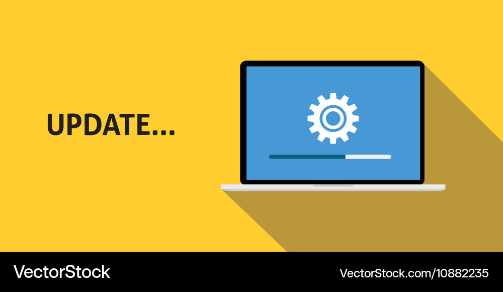 Data update or synchronize with bar process vector image