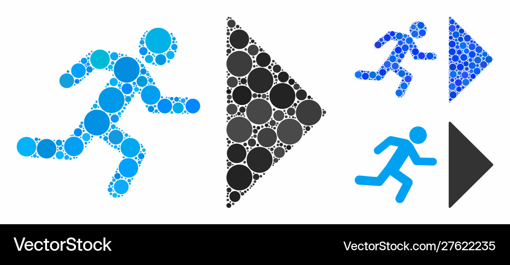 Exit direction composition icon circle dots Exit direction composition icon circle dots vector image