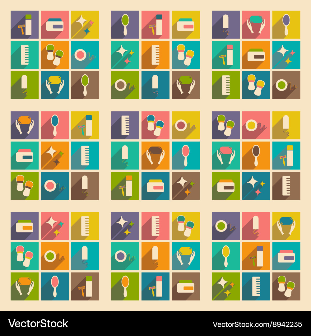 Flat with shadow concept and mobile application vector image