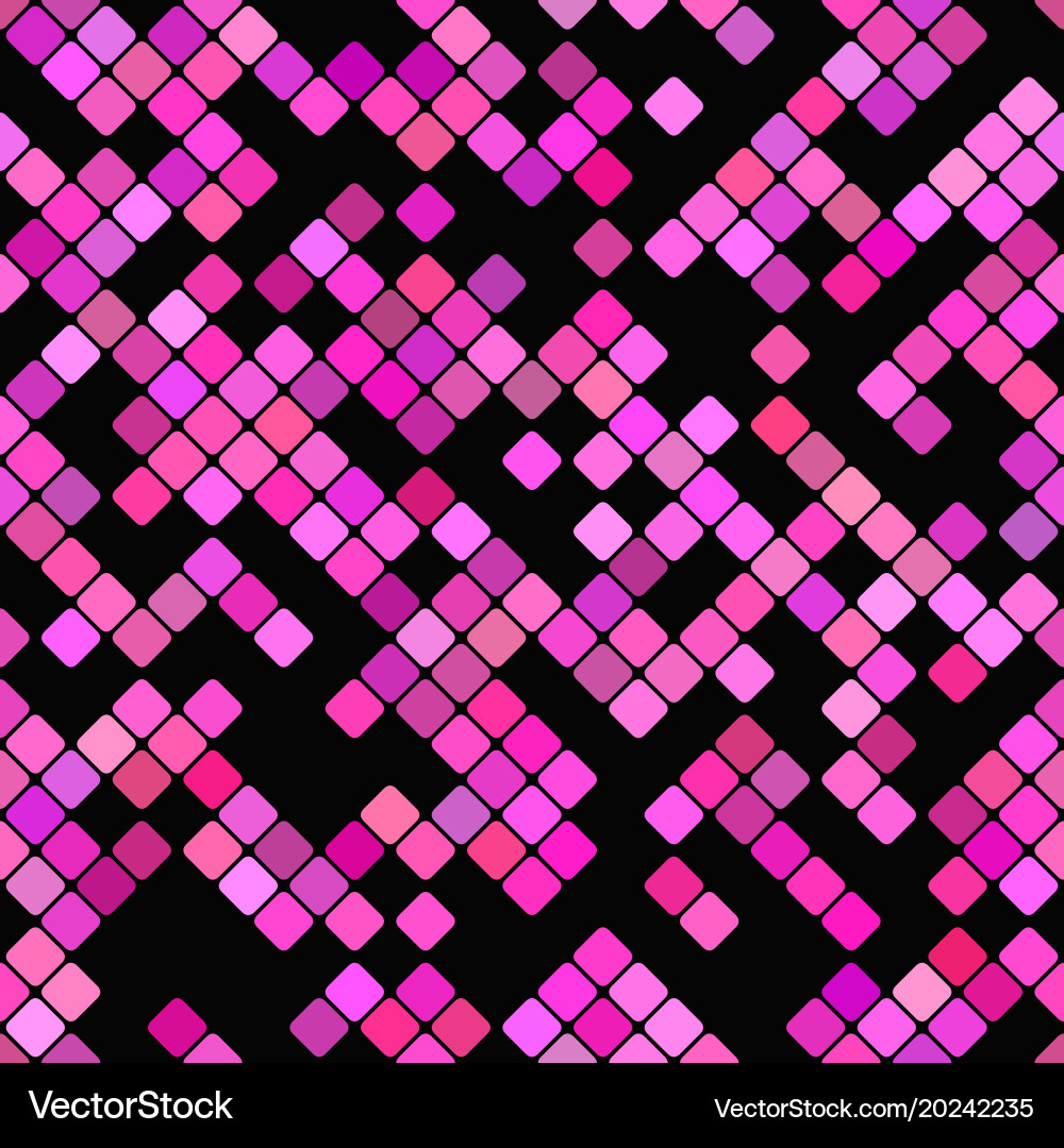 Geometric diagonal square pattern background vector image
