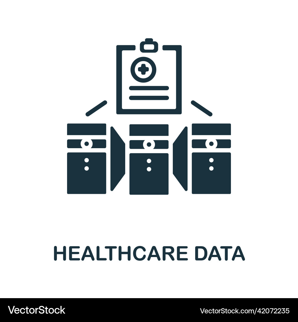 Healthcare data icon simple element from Healthcare data icon simple element from vector image