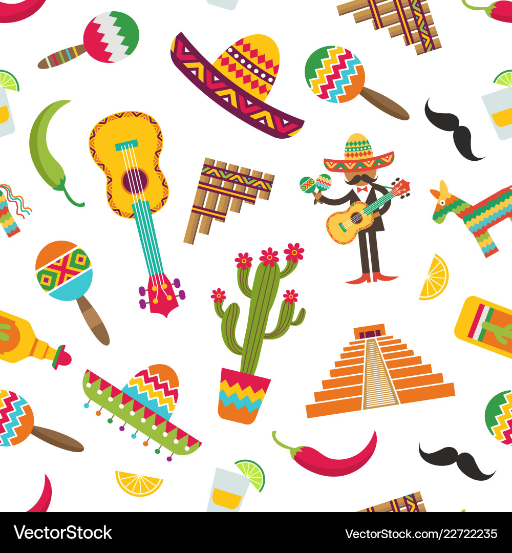Mexican Fiesta Pattern Vector Image