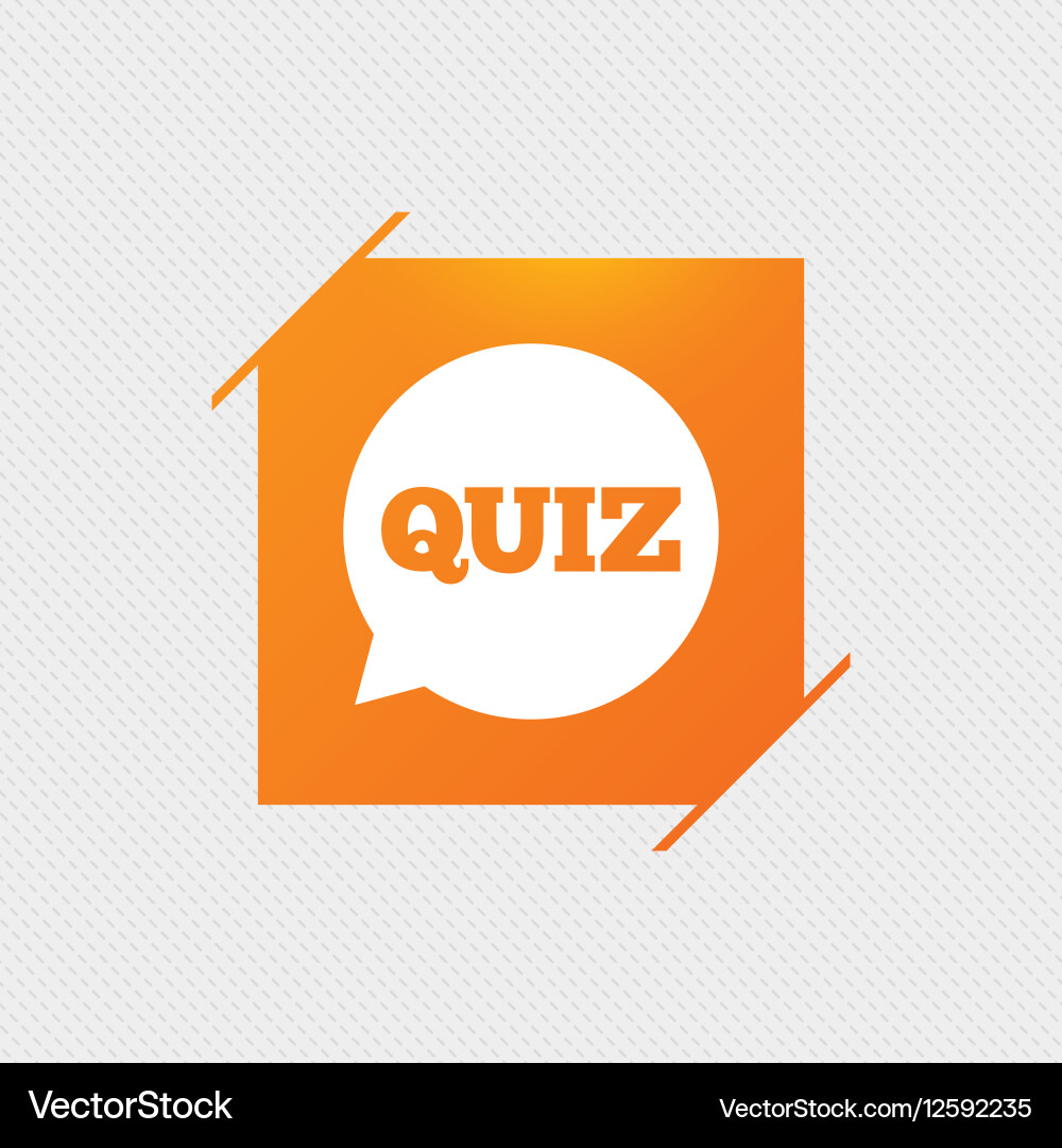 Quiz sign icon questions and answers game vector image