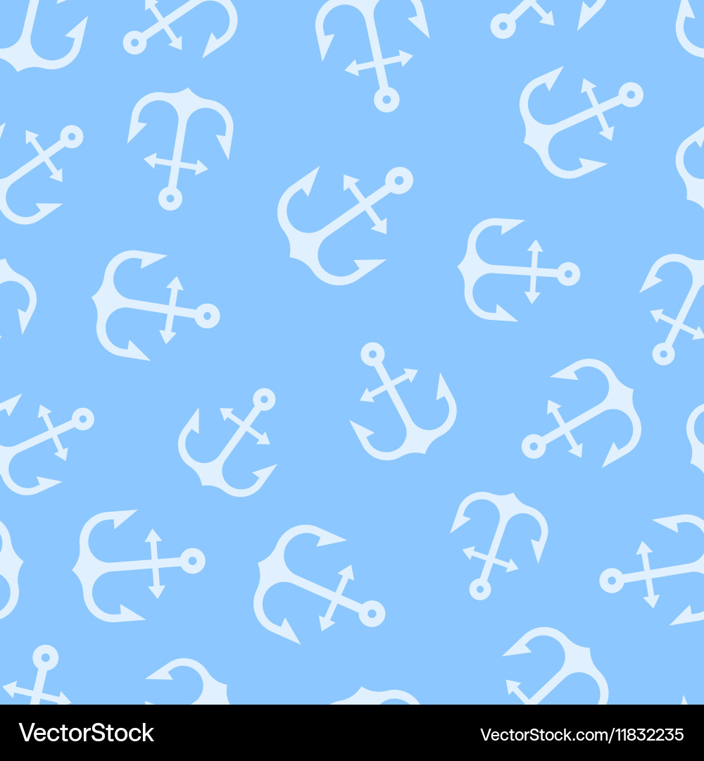 Seamless pattern from anchor symbols endless vector image