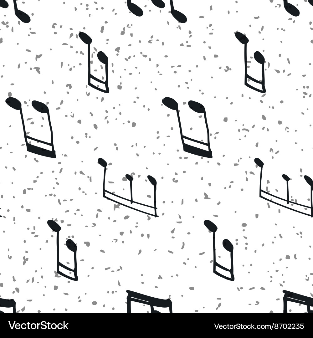 Seamless pattern with music notes vector image