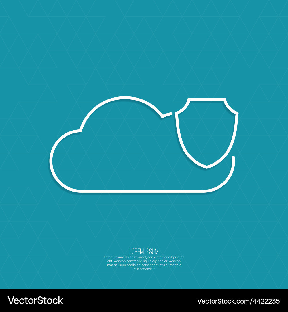 Secure cloud service vector image