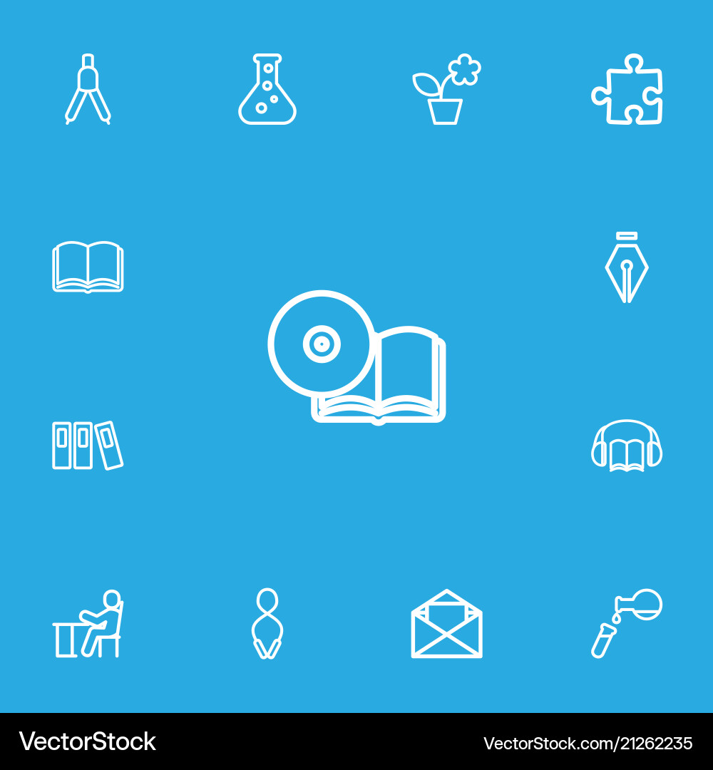 Set of 13 editable science icons line style Set of 13 editable science icons line style vector image