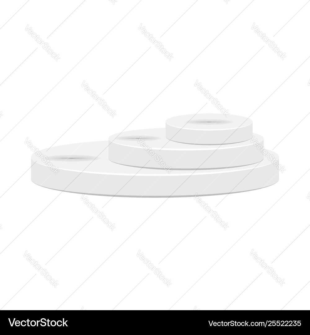 Step round 3d design for presentation vector image