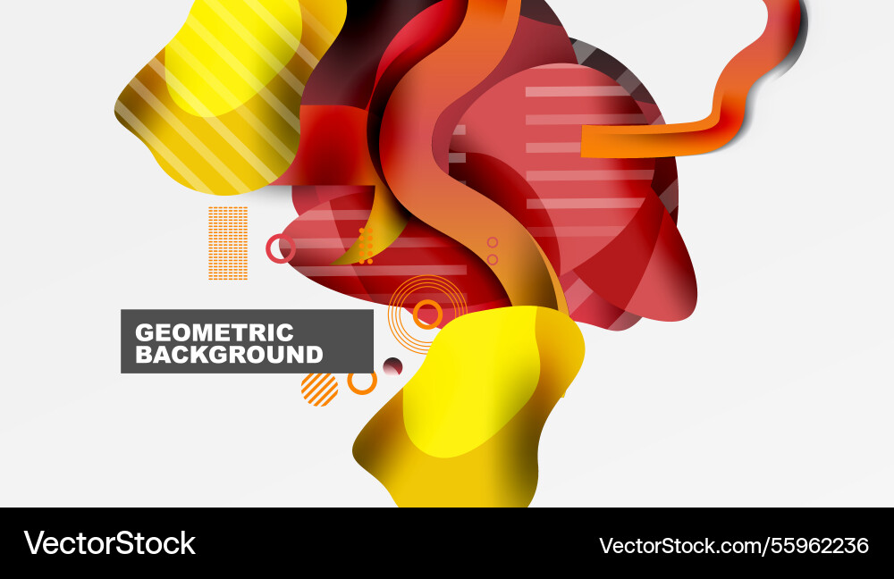 Abstract background - lines circles and liquid Vector Image
