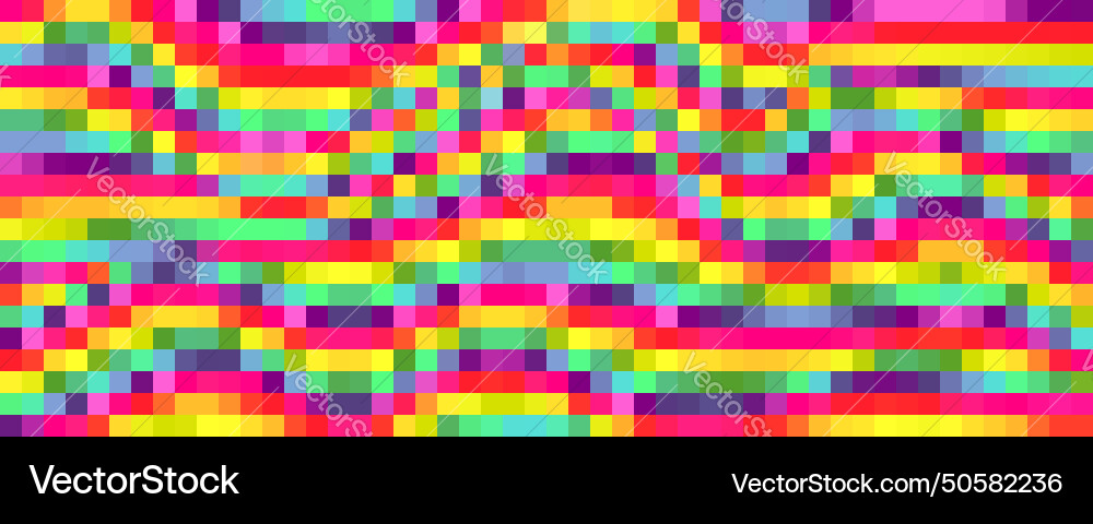 Abstract multi colours background pixel style vector image