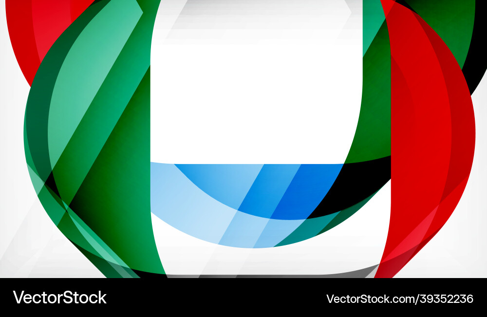 Abstract square shape with overlapping waves Vector Image