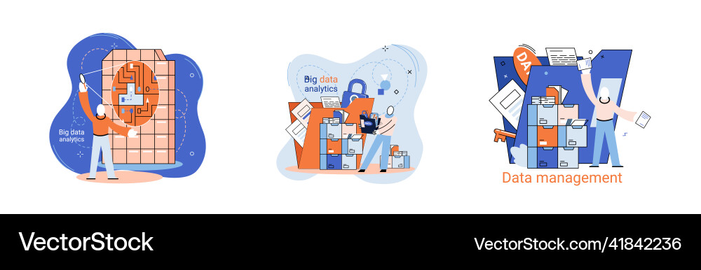 Big data analytics platform management Big data analytics platform management vector image