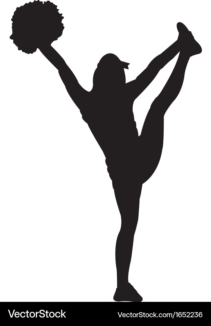 Cheerleader Silhouette Vector Image