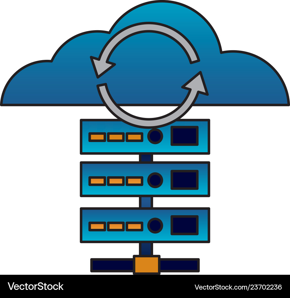 Datenbankserver reload Cloud Computing Datenbankserver reload Cloud Computing vektorbild