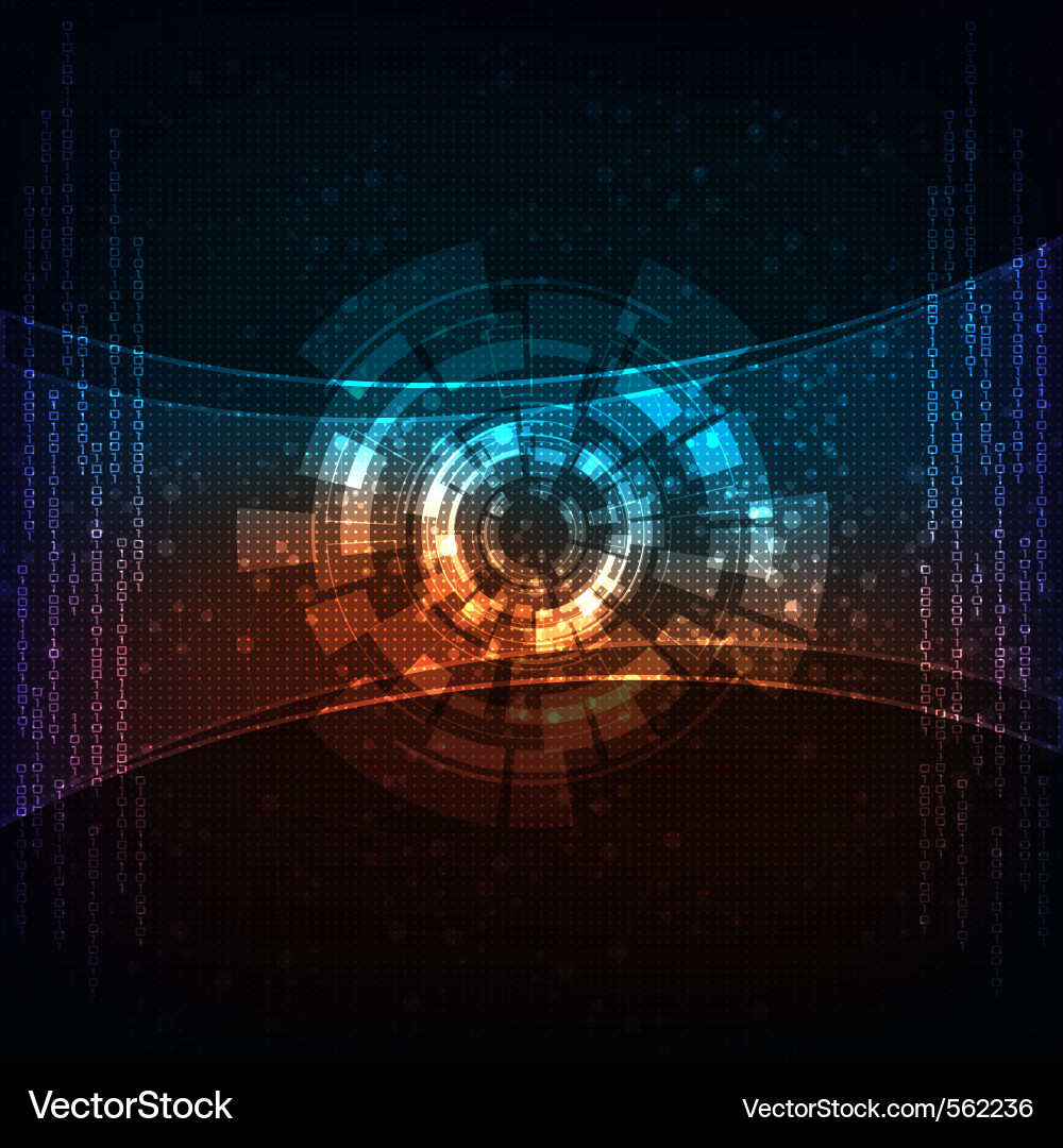 Digital Circuit Background Vector Image