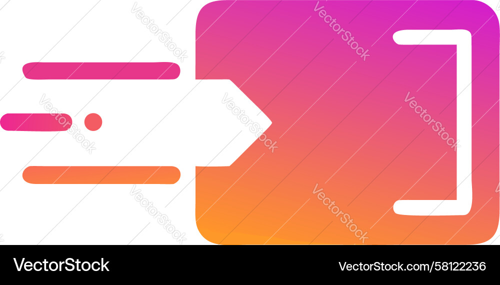 Exit Arrow Icon - Log Out Symbol Vector Image