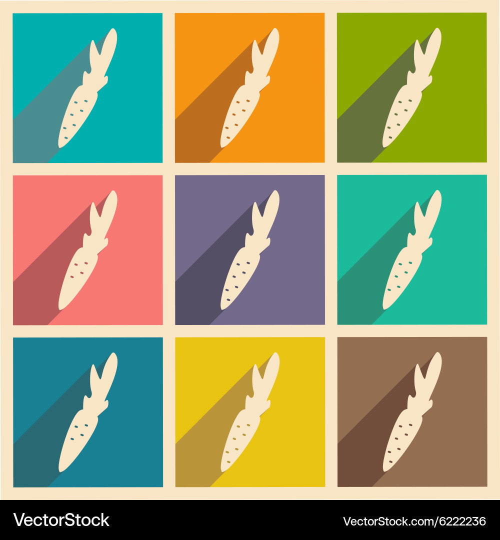 Flat with shadow concept and mobile application Vector Image