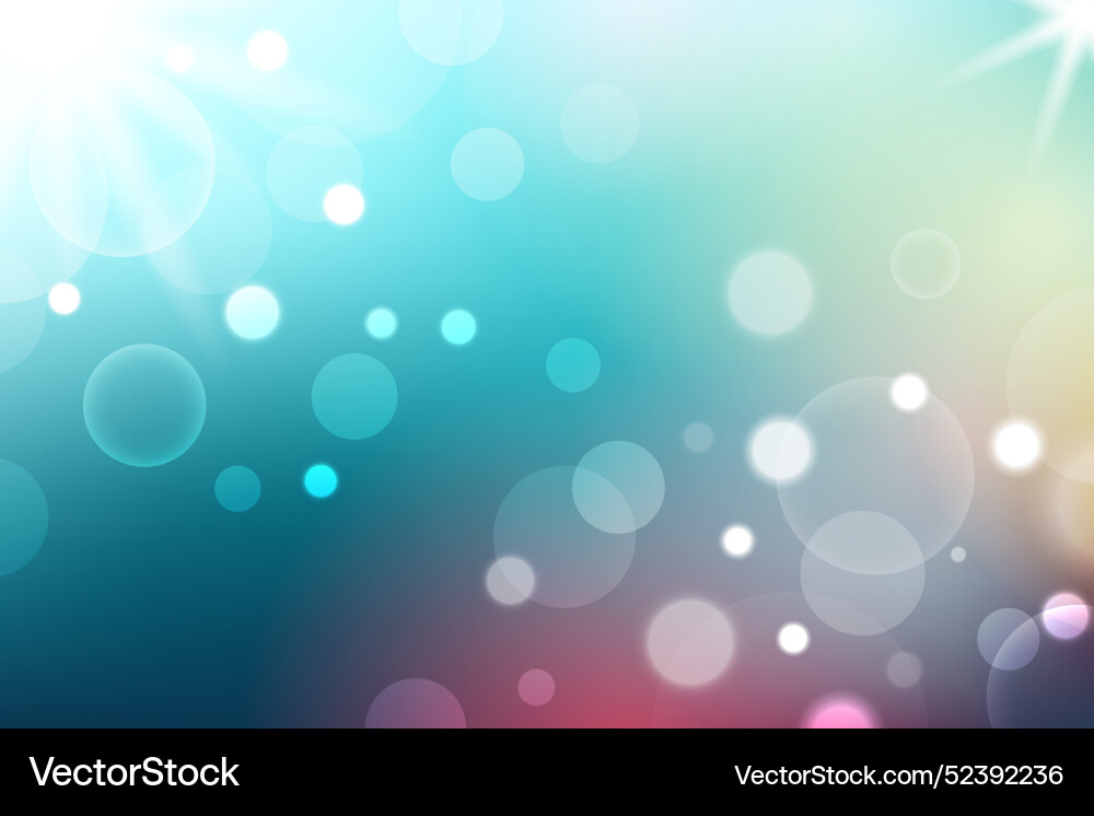 Gradient background with bokeh effect vector image
