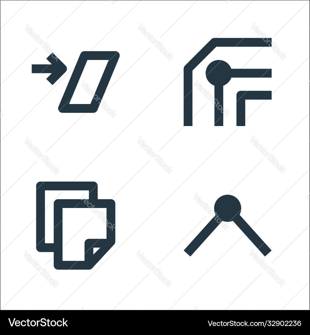 Graphic design line icons linear set quality Graphic design line icons linear set quality vector image