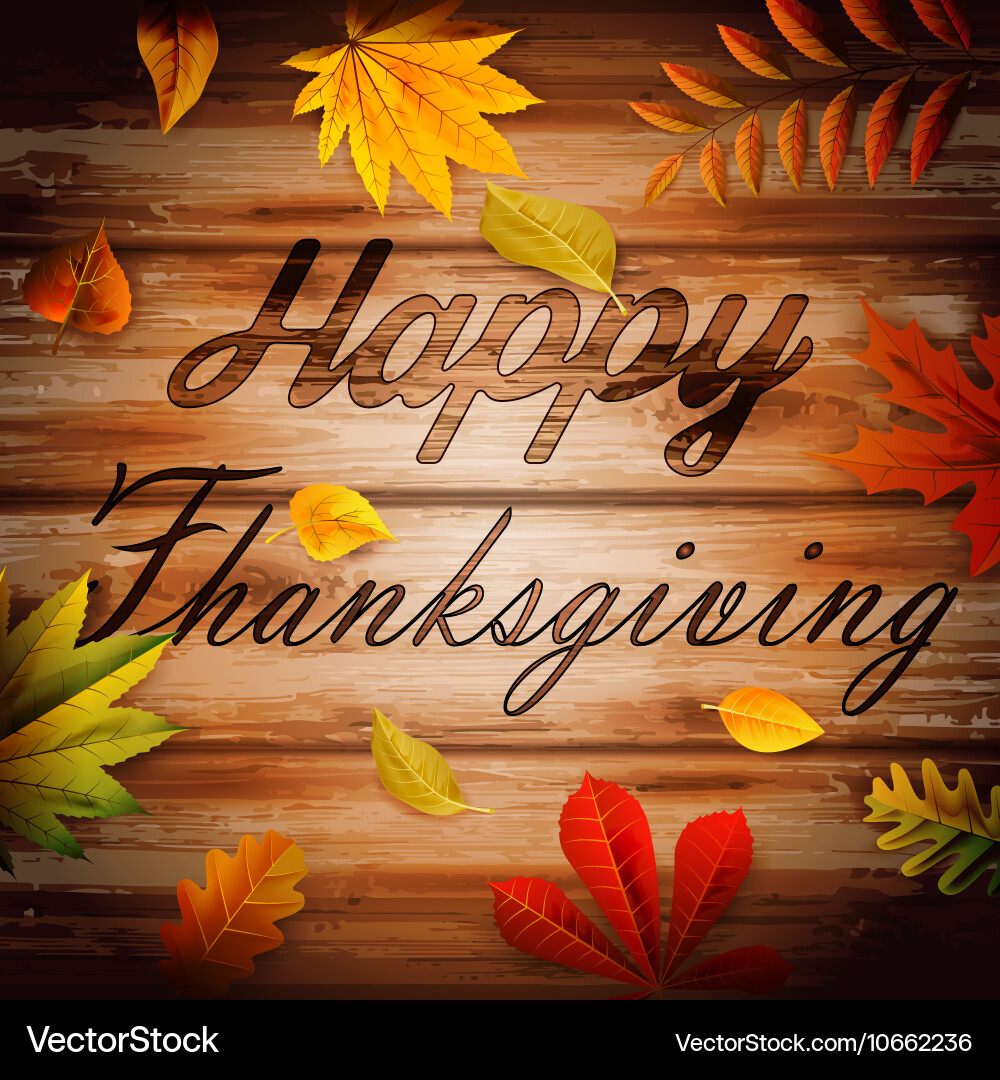 Herbst Blätter Thanksgiving Hintergrund Vektorbild