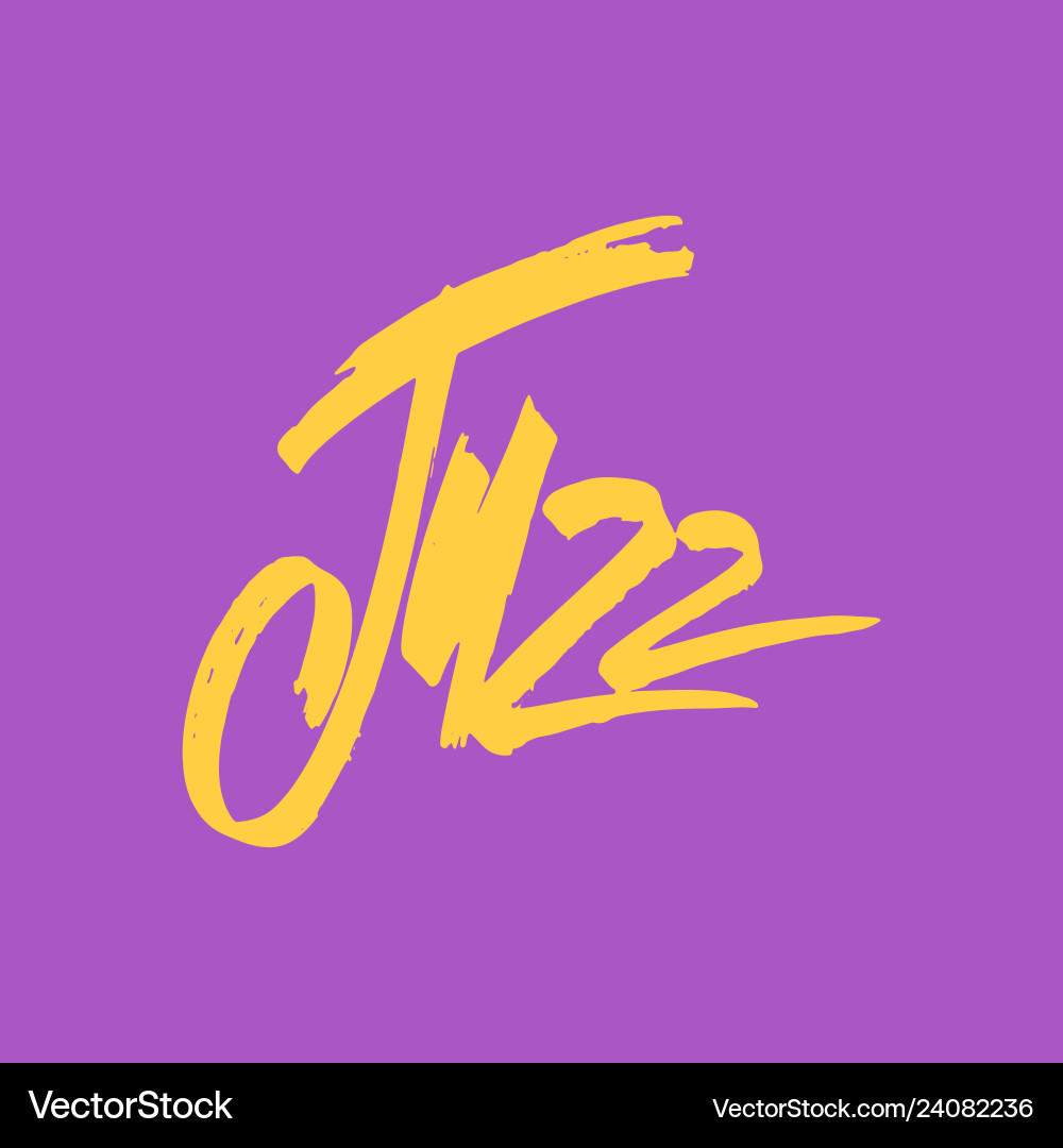 Jazz Pinselschreiber Beschriftung Tinte Jazz Pinselschreiber Beschriftung Tinte vektorbild
