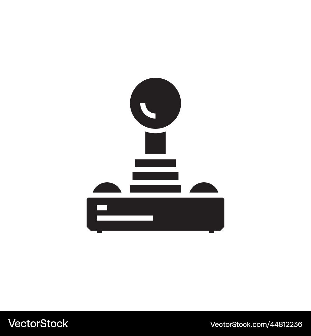 Joystick icon computer component solid style Joystick icon computer component solid style vector image